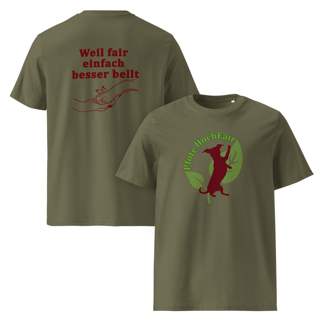Pfote - hochfair Bio - Shirt – Weil fair einfach besser bellt - Pfote HochFair